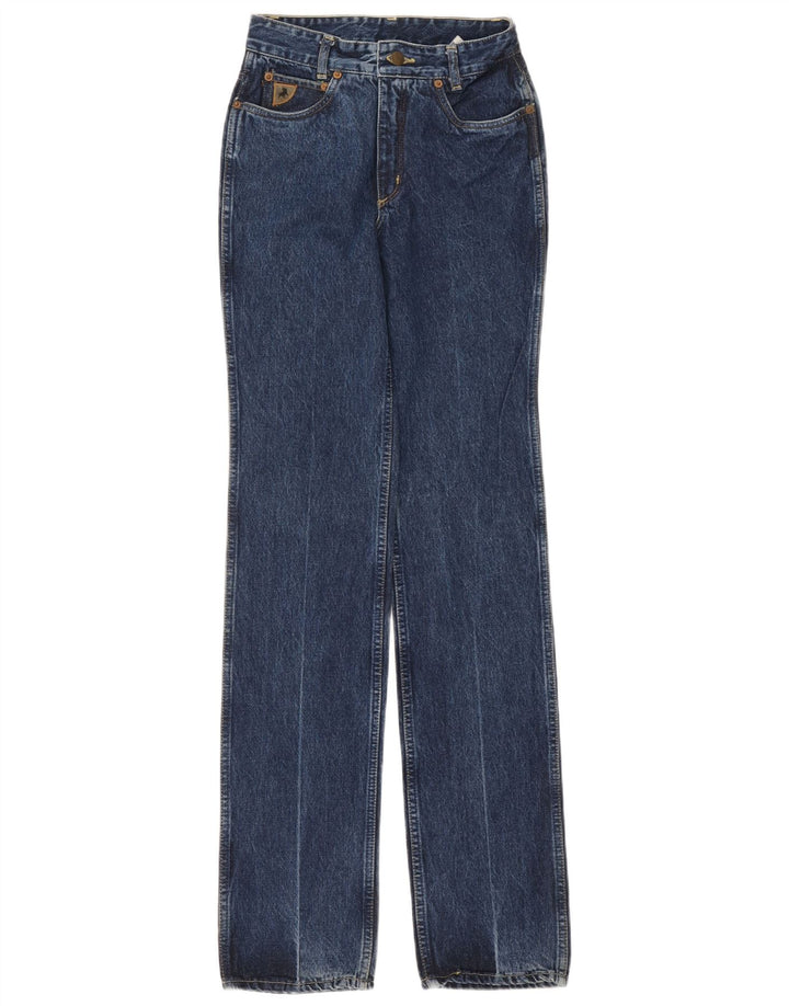 Calça jeans reta feminina Lois desgastada W27 L36 algodão azul