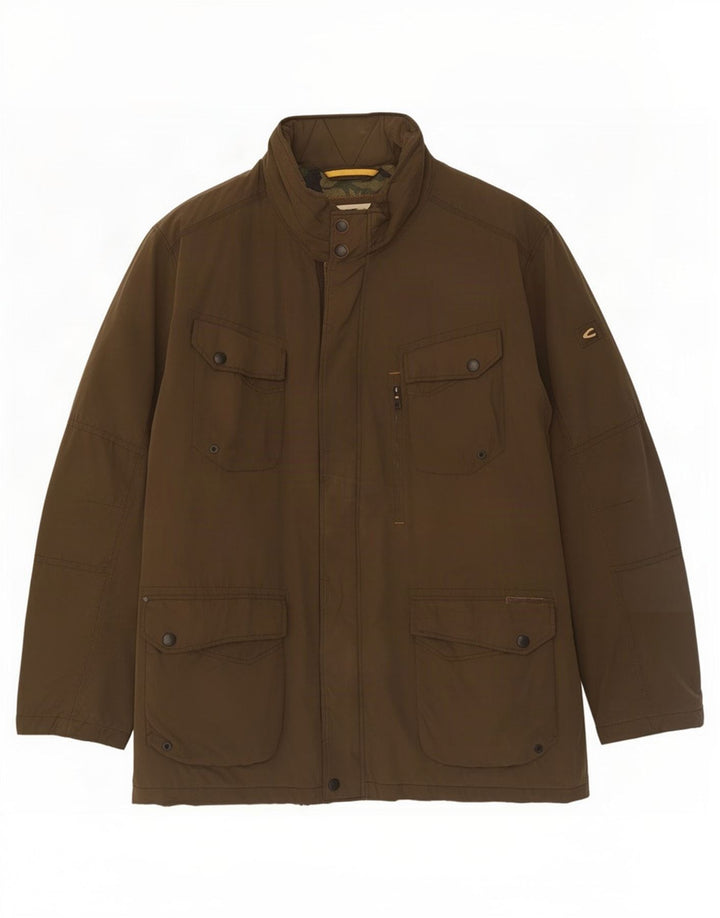 Jaqueta utilitária masculina Camel Active UK 48 4XL poliéster bege