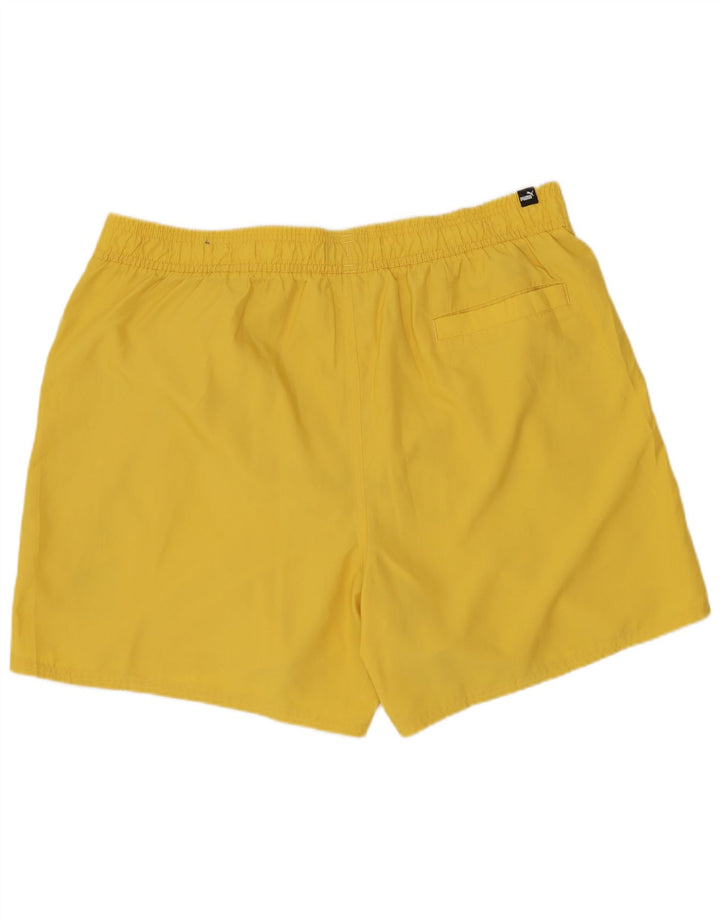 Shorts de natação masculinos PUMA XL amarelo poliéster