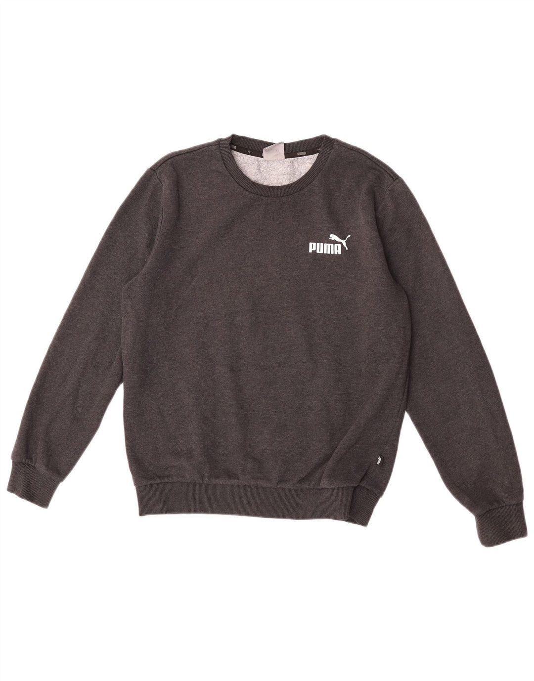 Puma Mens Moletom Jumper Pequeno Algodão Cinza