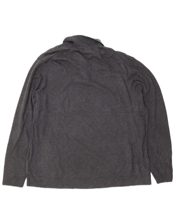 Suéter masculino EDDIE BAUER com gola polo 2XL algodão cinza