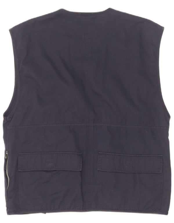 Master Mens Utility Gilet UK 42 XL Poliéster Azul Marinho