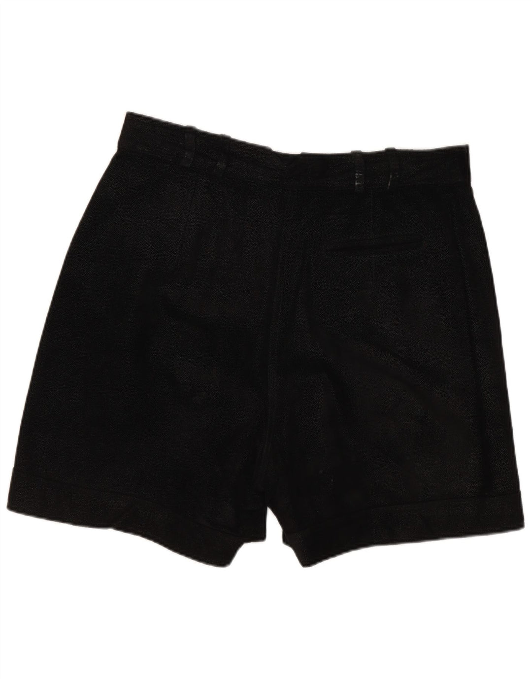 Shorts Chino feminino vintage de cintura alta UE 38 médio W30 preto manchado