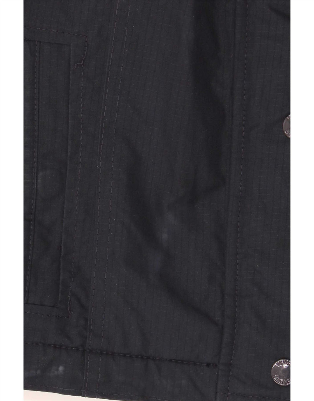Jaqueta corta-vento feminina Hollister com capuz UK 10 poliéster azul marinho pequeno