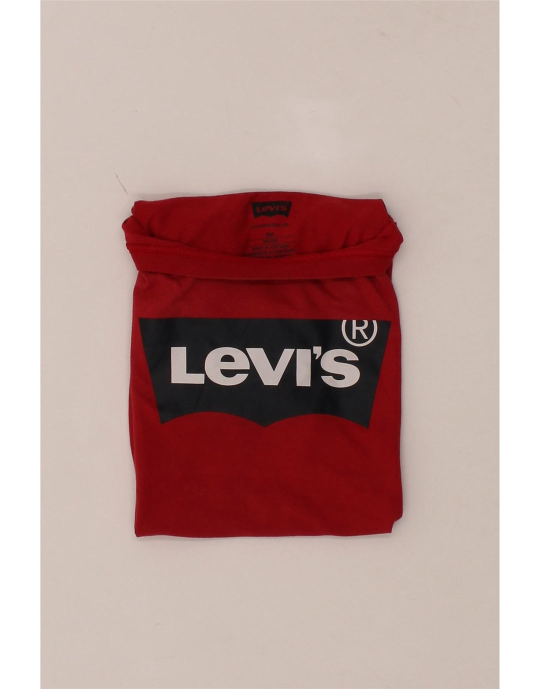 LEVI'S Boys Graphic T-Shirt Top 9-10 Years Burgundy Cotton Vintage Levi's and Second-Hand Levi's from Messina Hembry 
