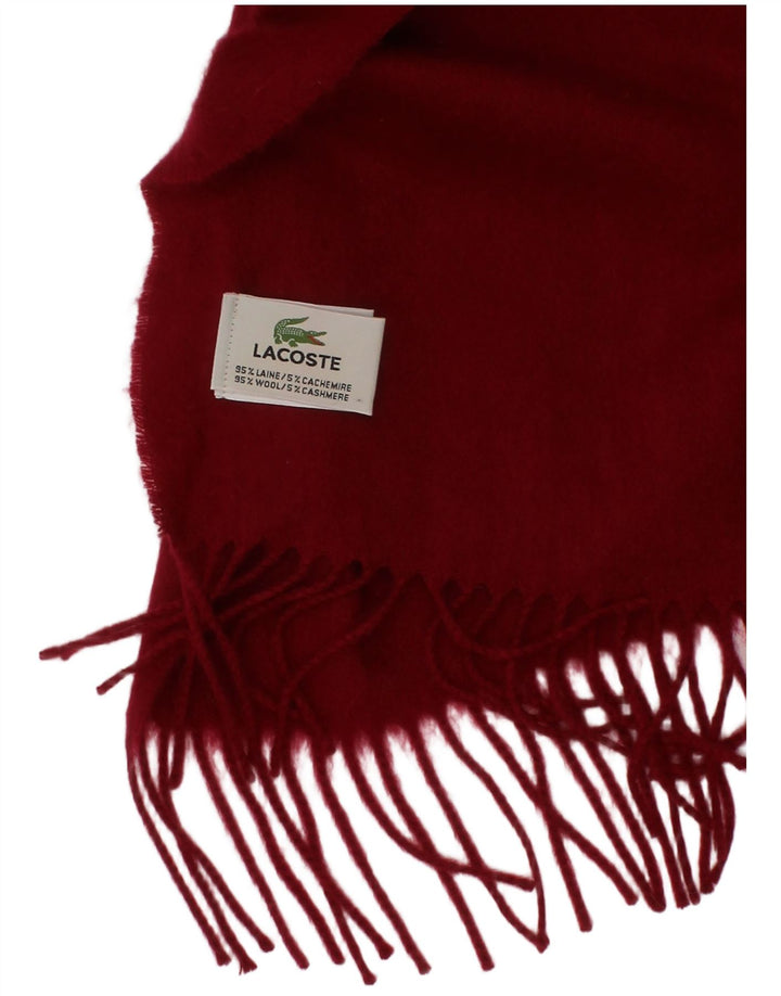Lenço retangular masculino Lacoste tamanho único de lã vermelha clássico