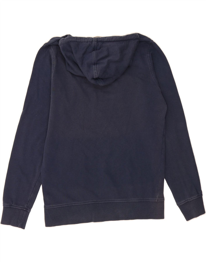 JACK & JONES Mens Graphic Hoodie Jumper Medium Navy Blue Cotton Vintage Jack & Jones and Second-Hand Jack & Jones from Messina Hembry 