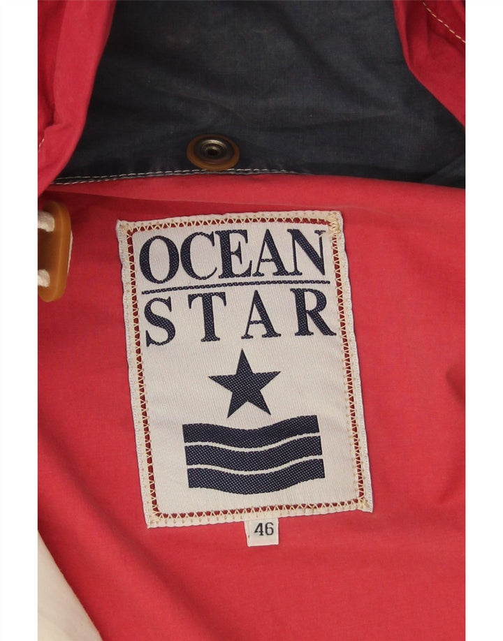 Jaqueta corta-vento masculina Ocean Star IT 46 Small White Colourblock sintético