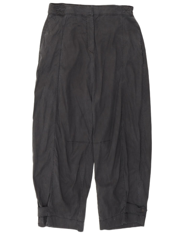 Calça chino feminina de cintura alta Marks & Spencer UK 18 XL W36 L30 preta