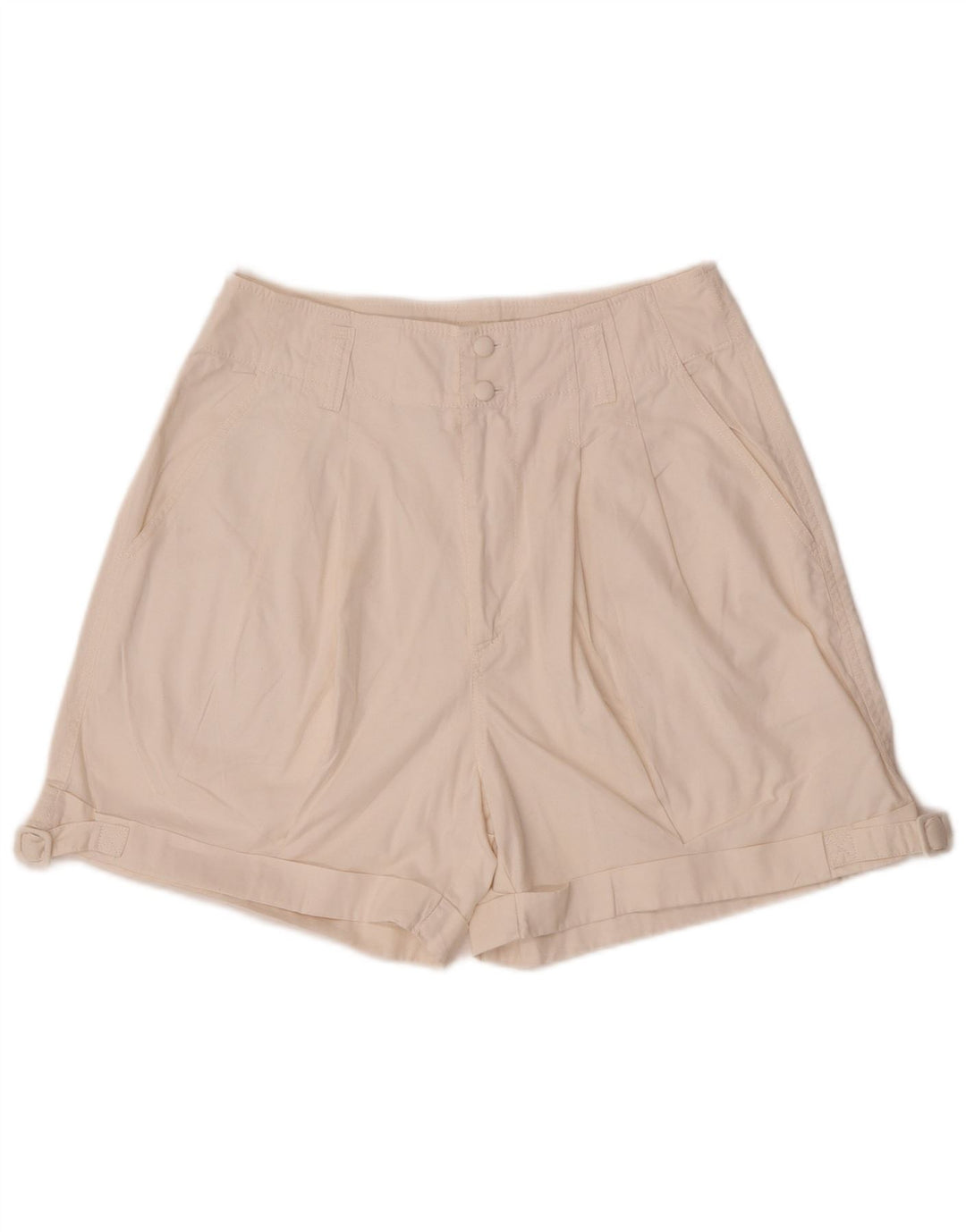 Shorts Chino feminino vintage de cintura alta médio W28 branco