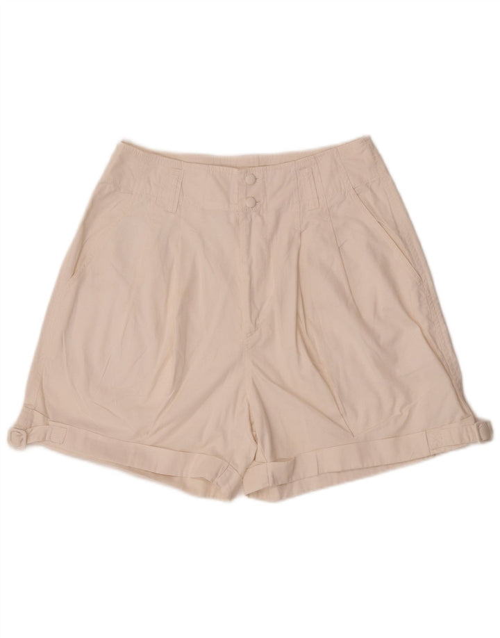 Shorts Chino feminino vintage de cintura alta médio W28 branco