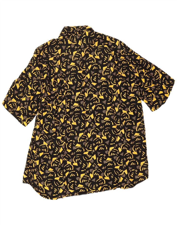 Camisa masculina de manga curta Dino Erre grande preta geométrica