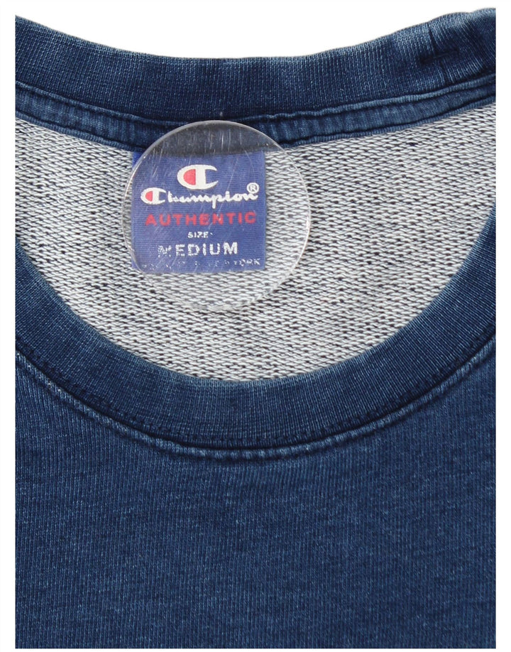 CHAMPION Suéter masculino moletom médio azul algodão