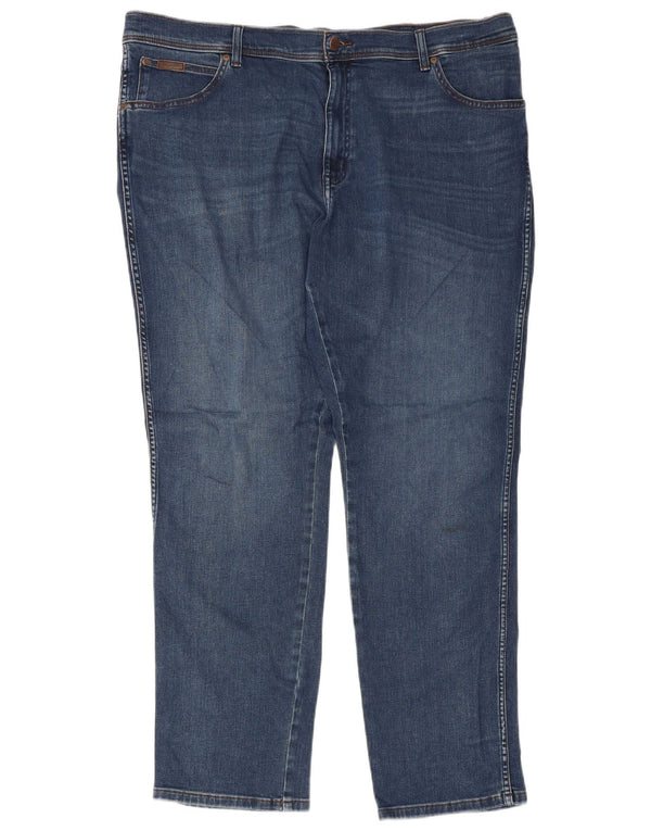 Wrangler Masculino Texas Slim Jeans W44 L32 Azul Algodão