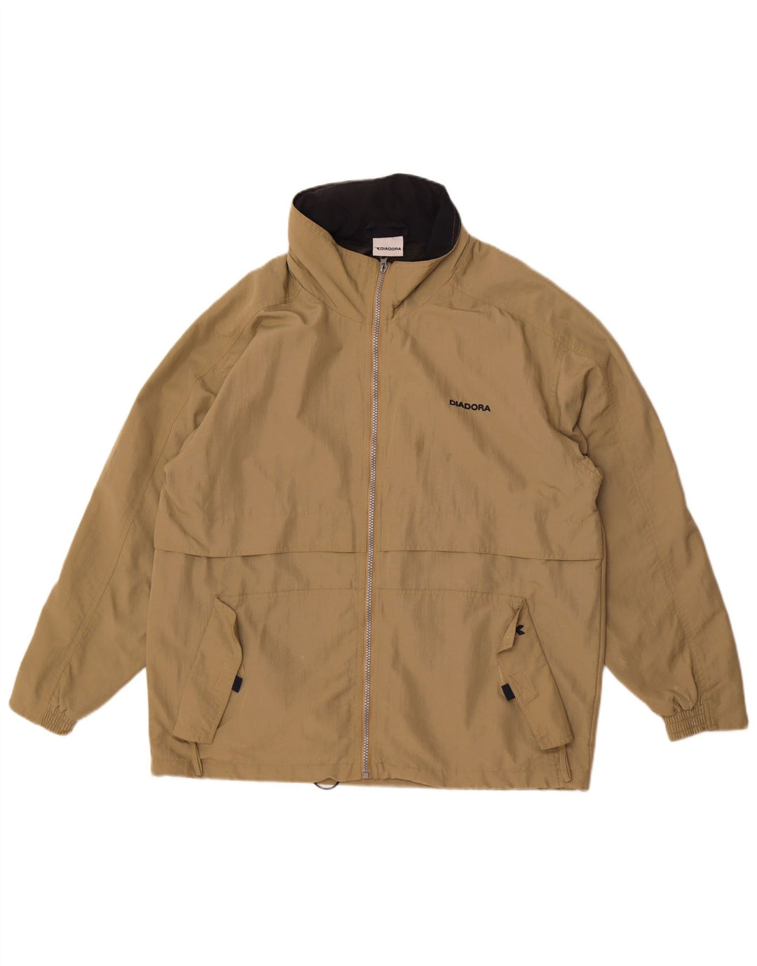 Jaqueta de chuva masculina Diadora Loose Fit UK 36 pequena poliamida cáqui