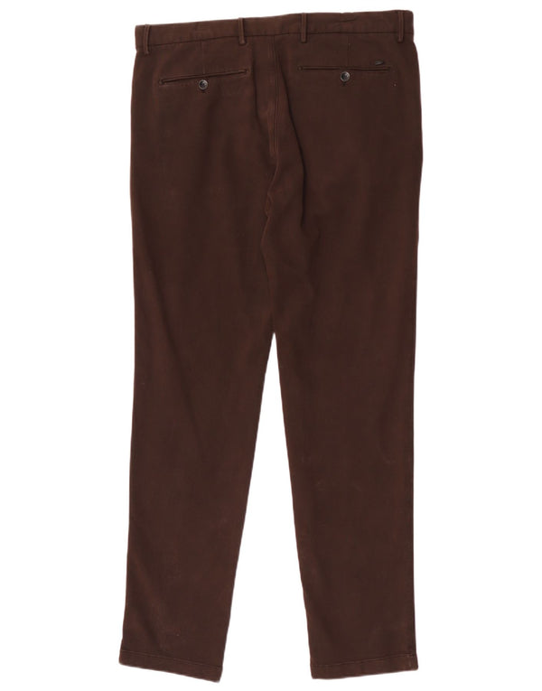 Calça Chino Masculina Massimo Dutti Slim Fit UE 44 Grande W34 L31 Algodão Marrom