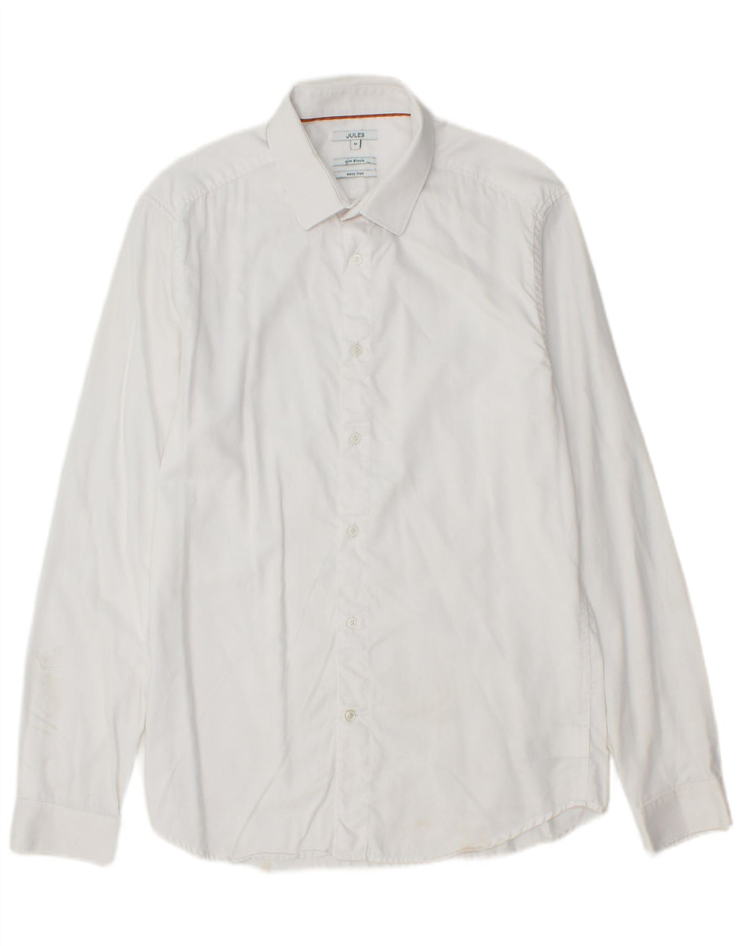 Camisa masculina Slim Fit JULES de algodão branco médio