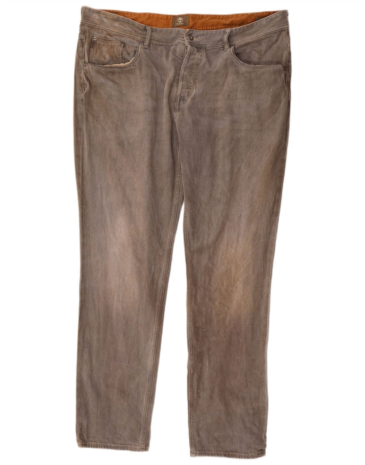 Timberland Mens Slim Jeans W42 L34 Cinza Algodão