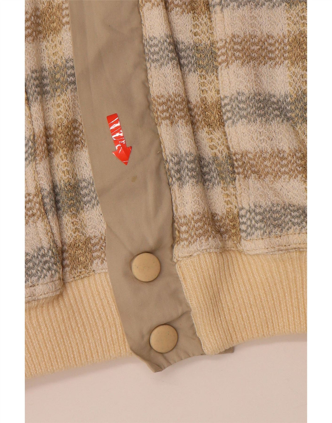 Jaqueta bomber masculina HEMMOND Reino Unido 38 algodão xadrez bege médio