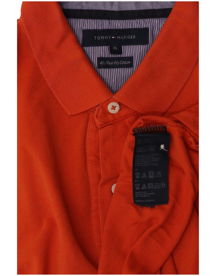 Camisa polo masculina Tommy Hilfiger XL laranja algodão