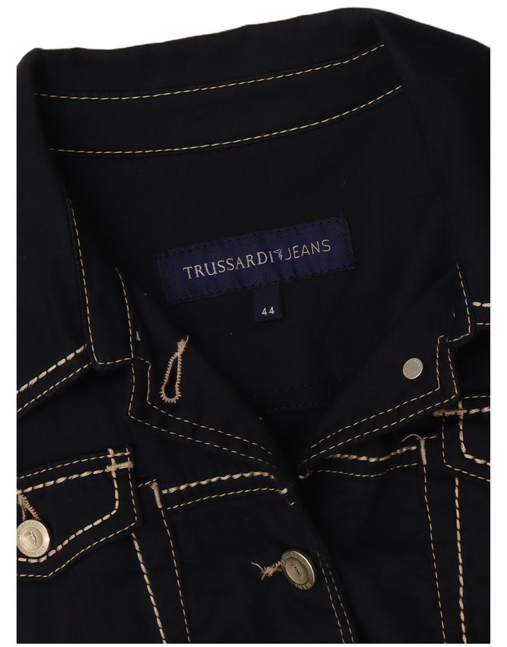 Jaqueta bomber feminina Trussardi Jeans IT 44 médio azul marinho