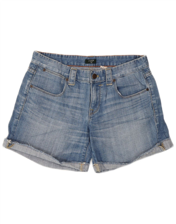 J. CREW Shorts jeans feminino EUA 6 médio W30 algodão azul