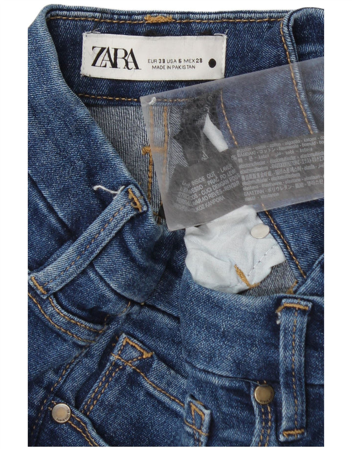 Zara Jeans Bootcut Feminino EU 38 Pequeno W28 L32 Azul Algodão