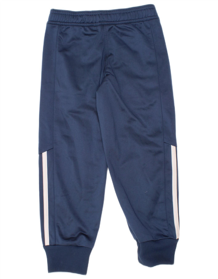 Adidas meninos calças de treino joggers 4-5 anos azul marinho poliéster