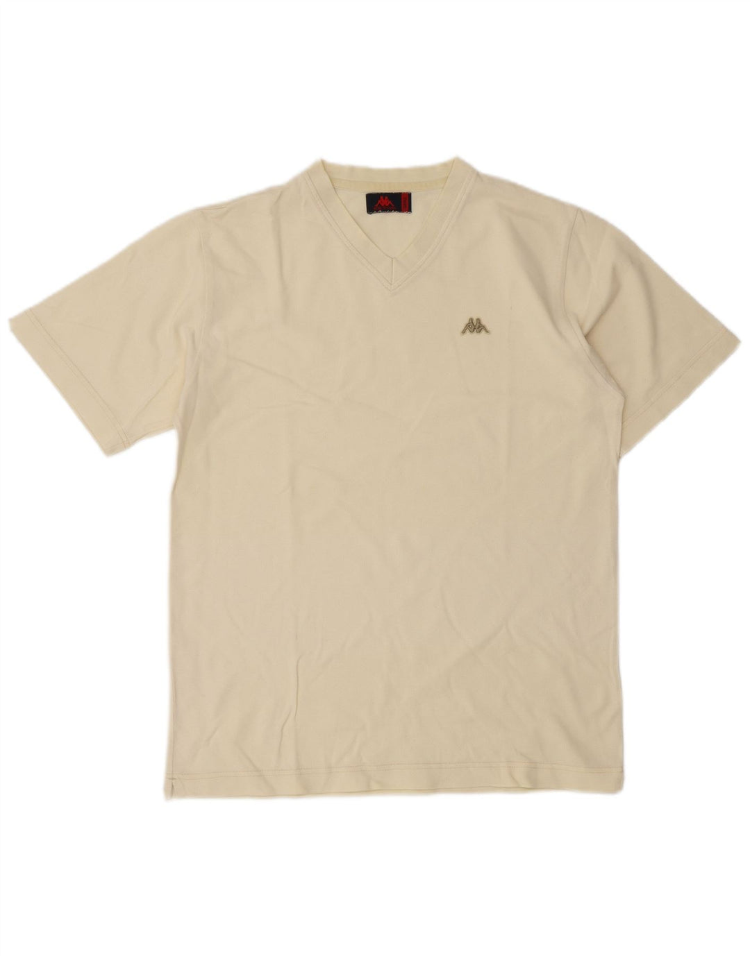Kappa Camiseta Masculina Top Pequeno Off White