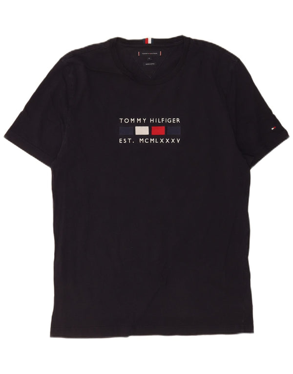 Camiseta masculina Tommy Hilfiger com estampa gráfica XL azul marinho algodão