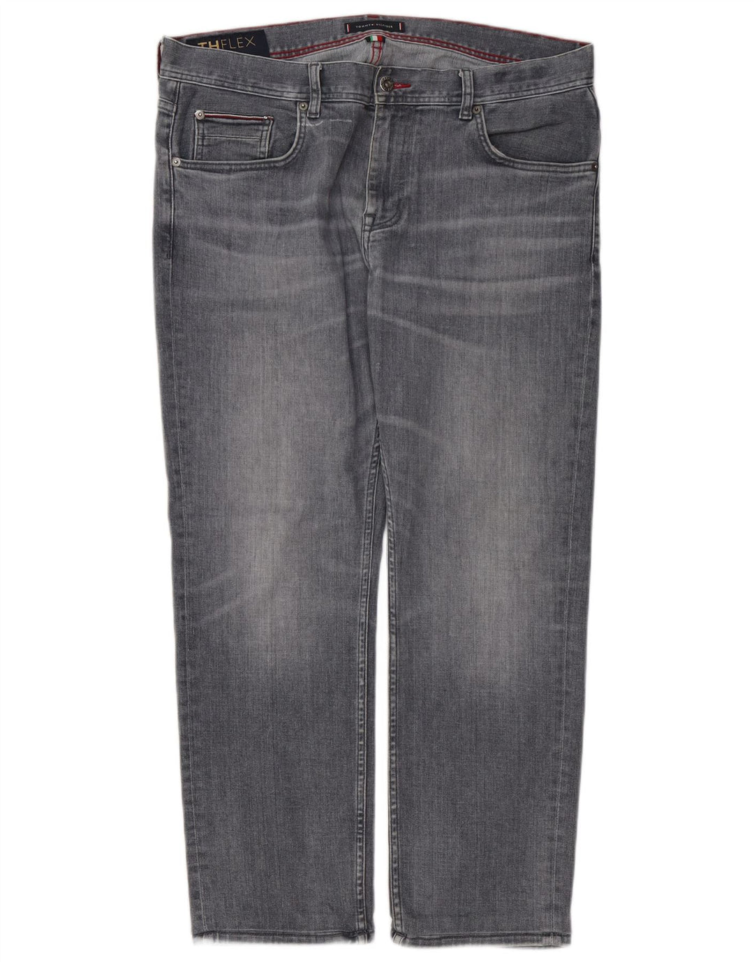 Tommy Hilfiger Masculino Denton Straight Jeans W36 L28 Cinza