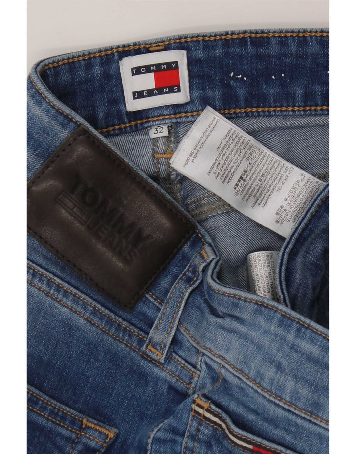 Tommy Hilfiger Masculino Slim Jeans W32 L32 Azul Algodão