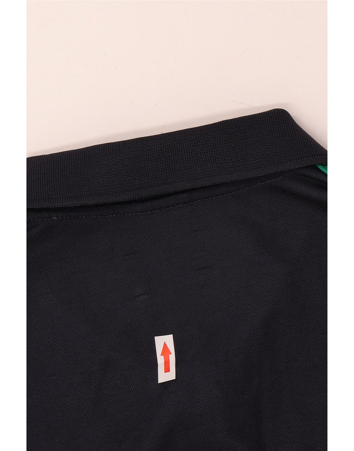 Camisa polo masculina Adidas grande poliéster azul marinho