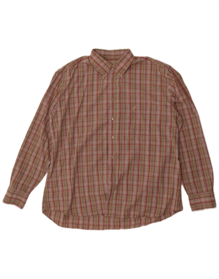 Camisa masculina Avirex 2XL algodão xadrez rosa