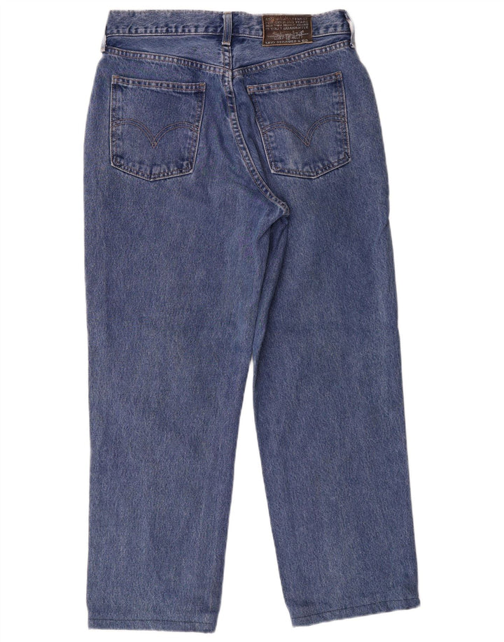 LEVI'S Masculino 412 Straight Jeans W31 L26 Azul Algodão