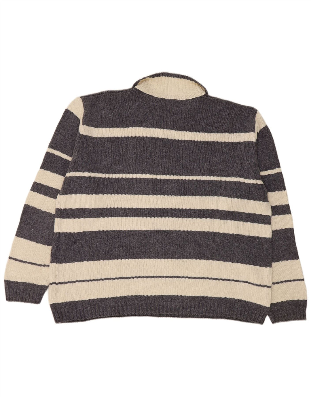 Suéter masculino Levi's com gola polo e algodão listrado cinza grande
