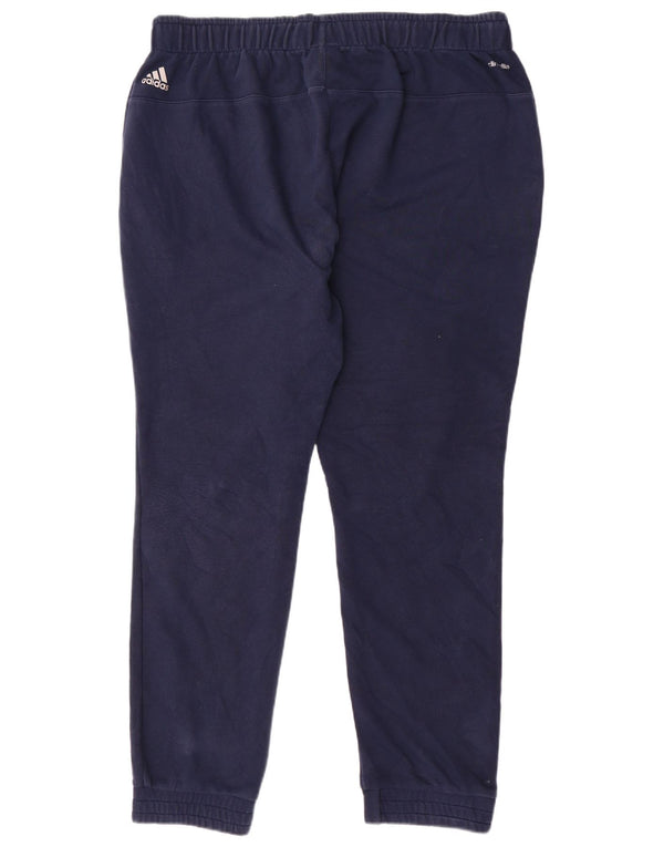 ADIDAS Mens Climalite Graphic Calças de treino Joggers 2XL Azul marinho