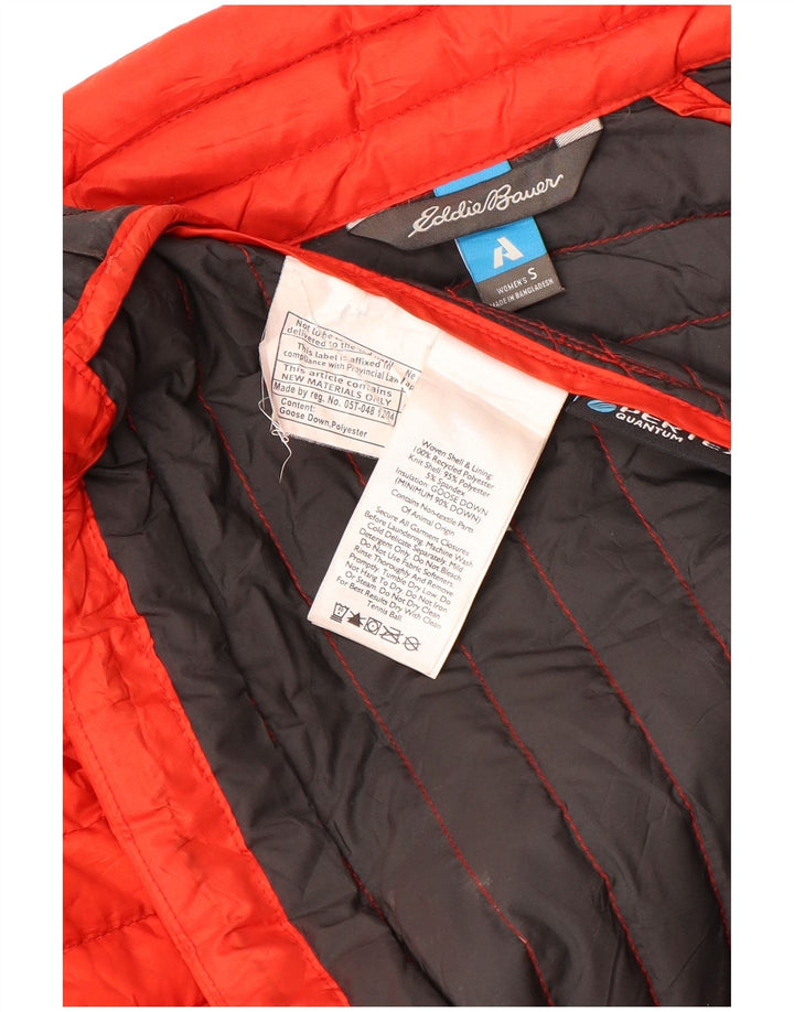 Jaqueta acolchoada feminina EDDIE BAUER UK 10 poliéster vermelho pequeno