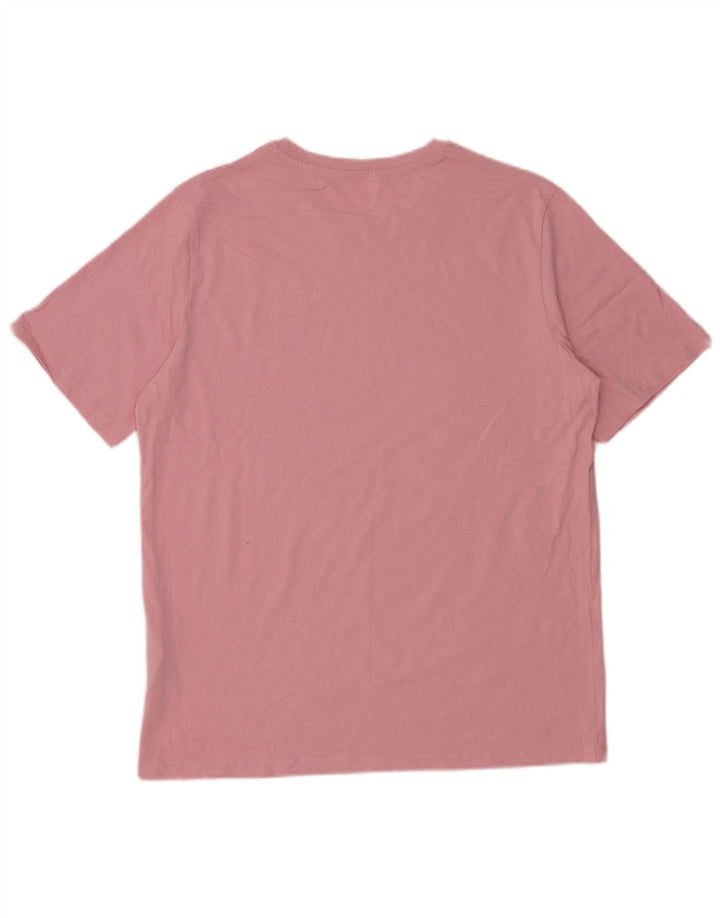 Camiseta masculina Jack & Jones grande algodão rosa