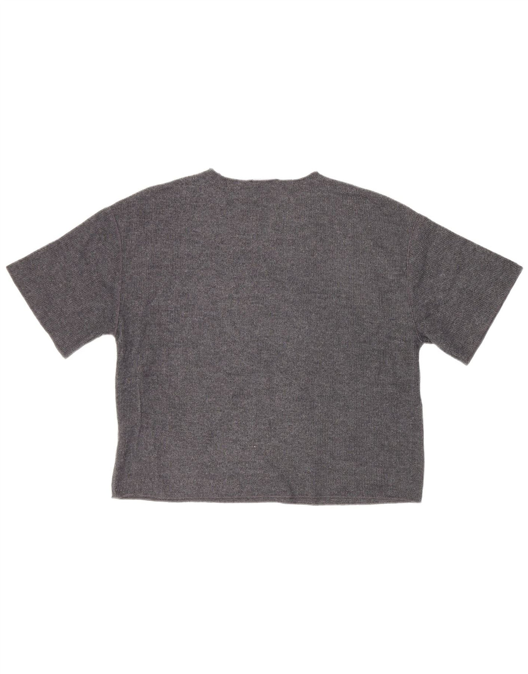 Camiseta feminina grande Zara UK 10 poliéster cinza pequeno