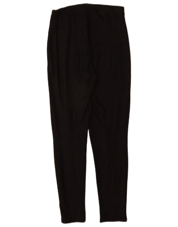 Calça casual feminina Marks & Spencer UK 8 pequena W26 L29 preta manchada