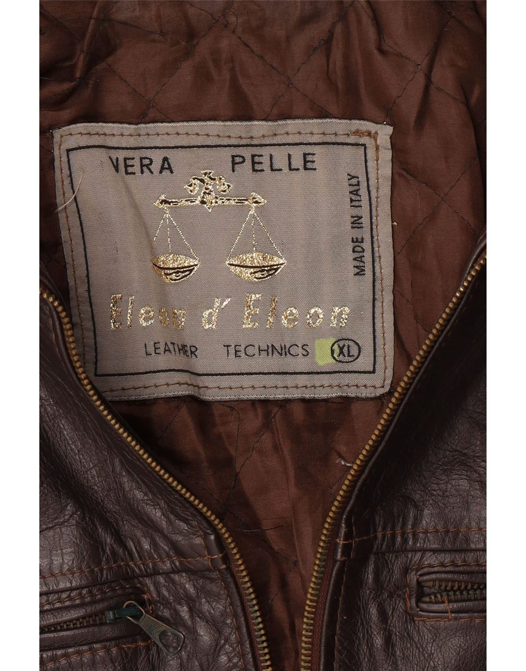 Jaqueta de couro masculina VINTAGE UK 42 XL couro marrom