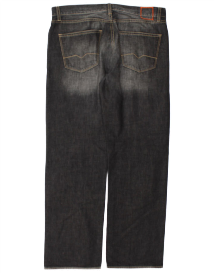 Hugo Boss Jeans reto masculino W35 L32 algodão cinza
