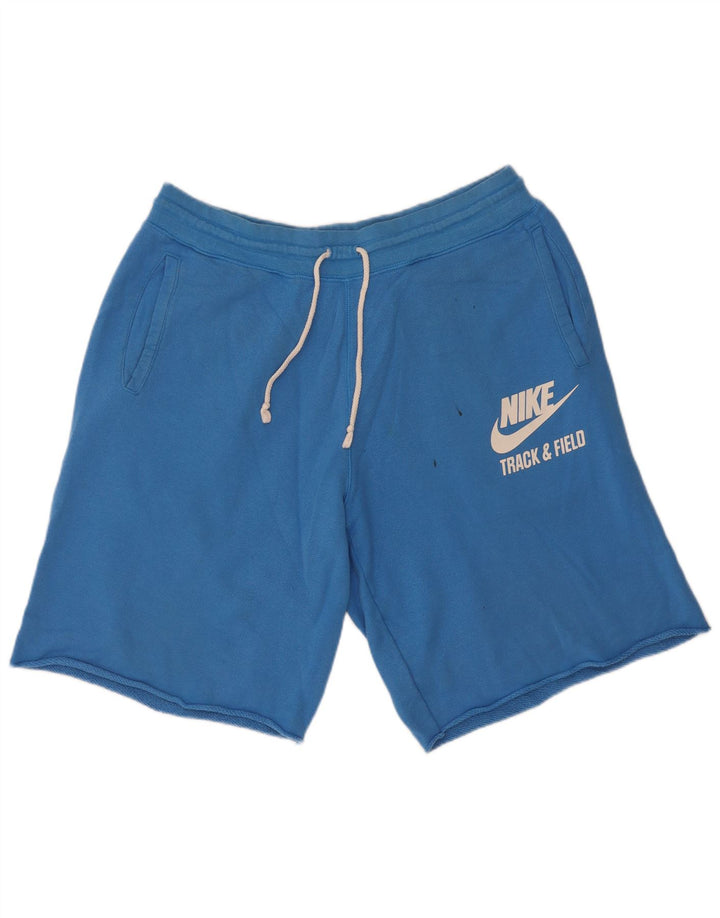 Shorts esportivos gráficos masculinos Nike grandes de algodão azul
