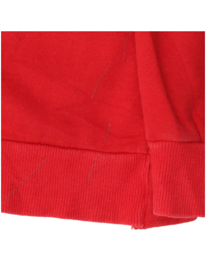 Fila Mens Graphic Oversized Moletom Jumper UK 12 Médio Algodão Vermelho