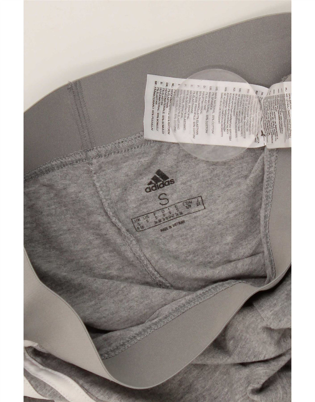 Leggings Adidas Femininas UK 8 Pequenas Cinza Algodão