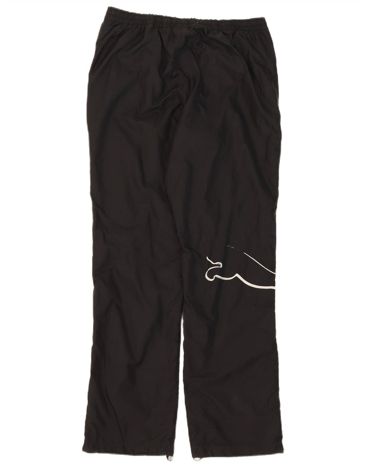 Puma Mens Graphic Calças de treino médio preto poliamida