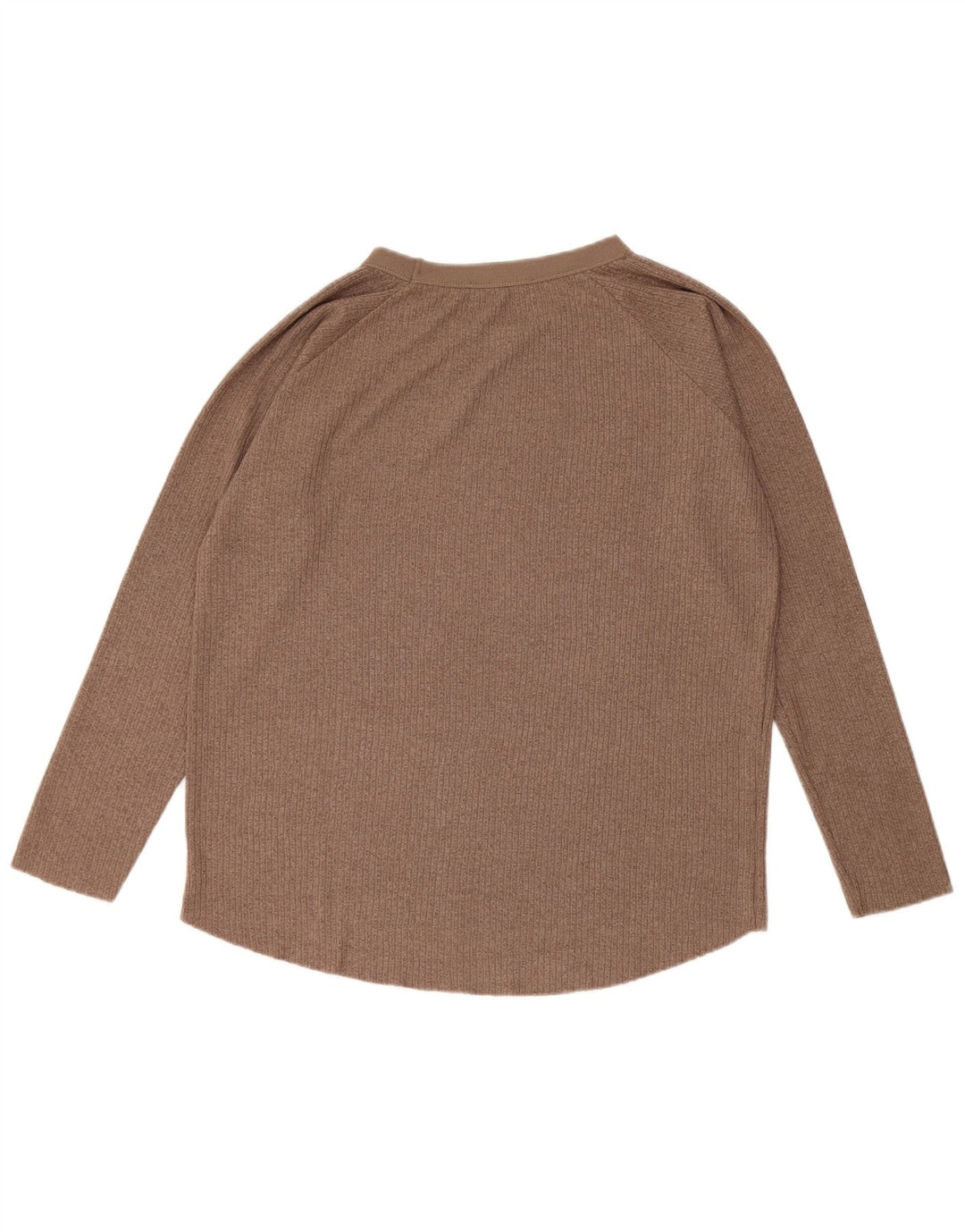 Zara Top feminino oversized manga comprida Reino Unido 10 pequeno marrom