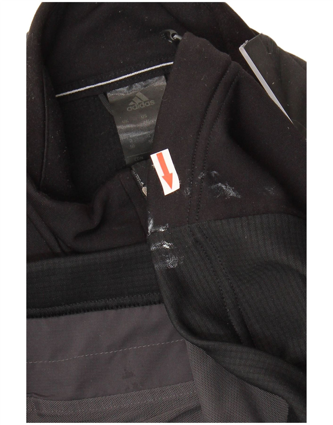 Adidas Mens Tracksuit Top Jacket UK 40/42 Médio Preto Poliéster