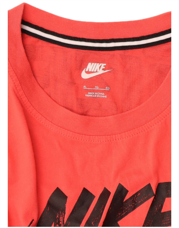 Camiseta gráfica masculina NIKE Top XL algodão vermelho
